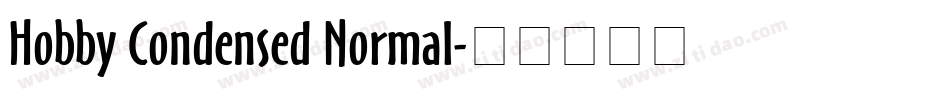 Hobby Condensed Normal字体转换